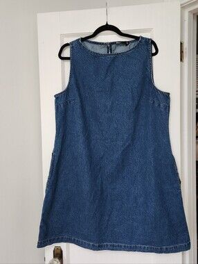 Asos Denim Shift Dress Size 14